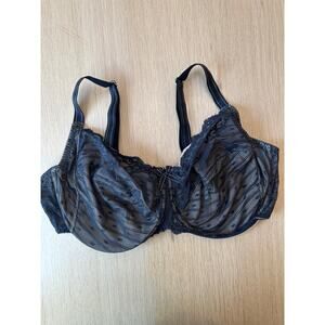 Chantelle Bra 40DDDD Blue Lace Underwire Bra